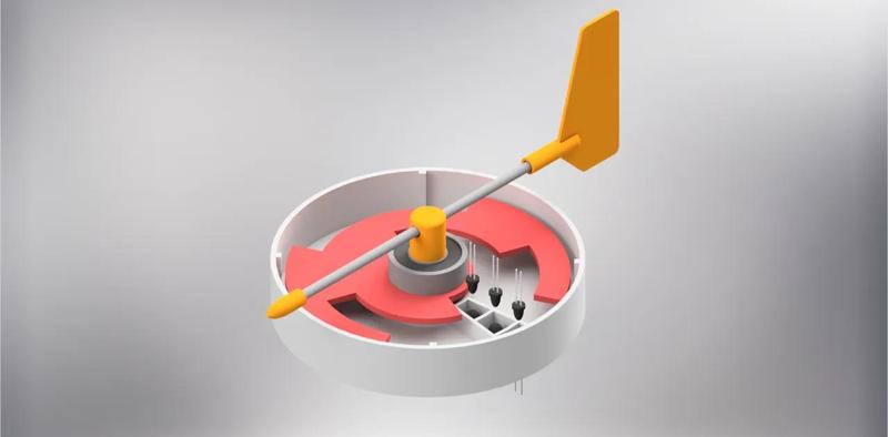 Wind Vane using IR Diodes   