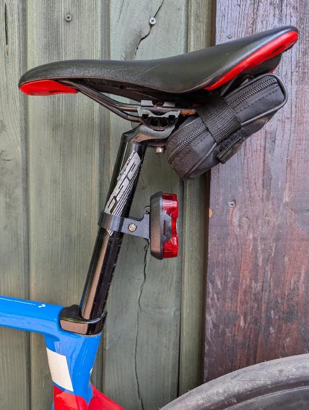 Theftproof seatpost mount for road bike rear light   
