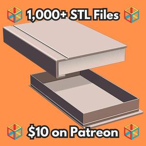 Book Shaped Container with Secret Compartment MineeForm FDM 3D Print STL File   