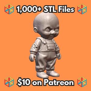 28mm Sci-Fi Cursed Android Child Doll MineeForm FDM 3D Print STL File   