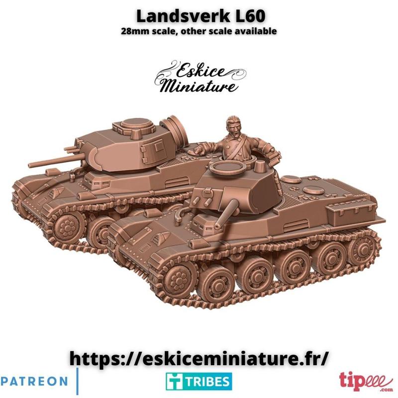 Landsverk L60 tank - 28mm