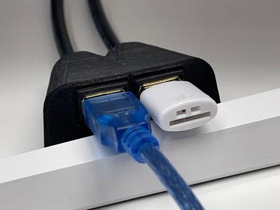 Dual Desk Mount for Amazon 3.0 Extension Cable