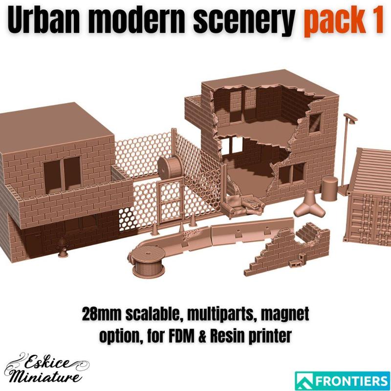 Urban modern scenery pack 1 - 28mm