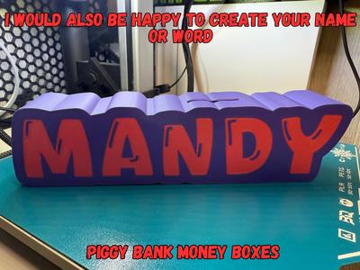 piggy bank, personalized Name money boxes Mandy