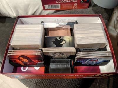 REMIX Codenames Perfect Fit Box Insert, Game Organizer, Play Aid, Ender3 friendly, SLEEVES