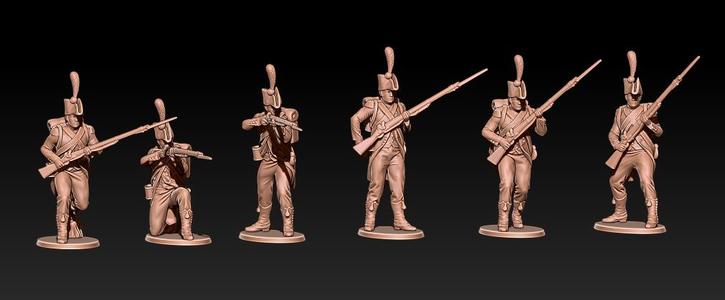 Napoleonic french light infantry in bicorne