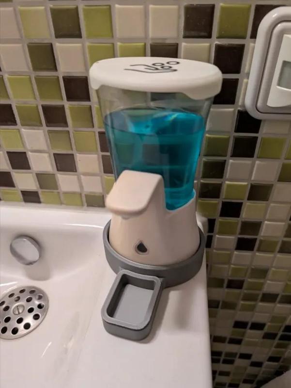 Sagrotan / Dettol dispenser wall mount screws / adhesive application   