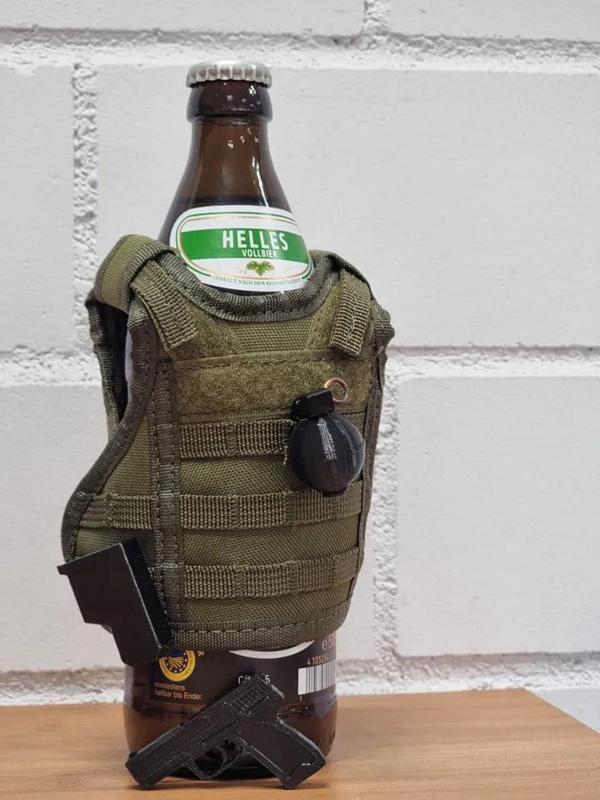 Beer Soldier Grenade and Weapon Body Armor Accessory   