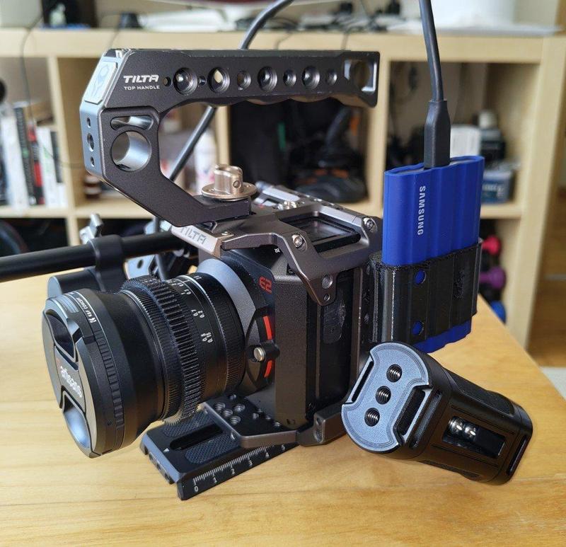Samsung T7 Shield SSD mount for Tilta ZCam E2 cage
