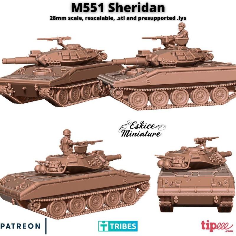 M551 Sheridan tank - 28mm