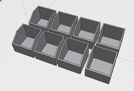 8 Storing bins   