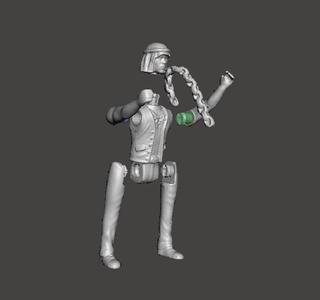 THE WARRIORS ARTICULATED KENNER CLEON 3.75 STYLE MOVIE FIGURE - Dorsey Wright .STL .OBJ