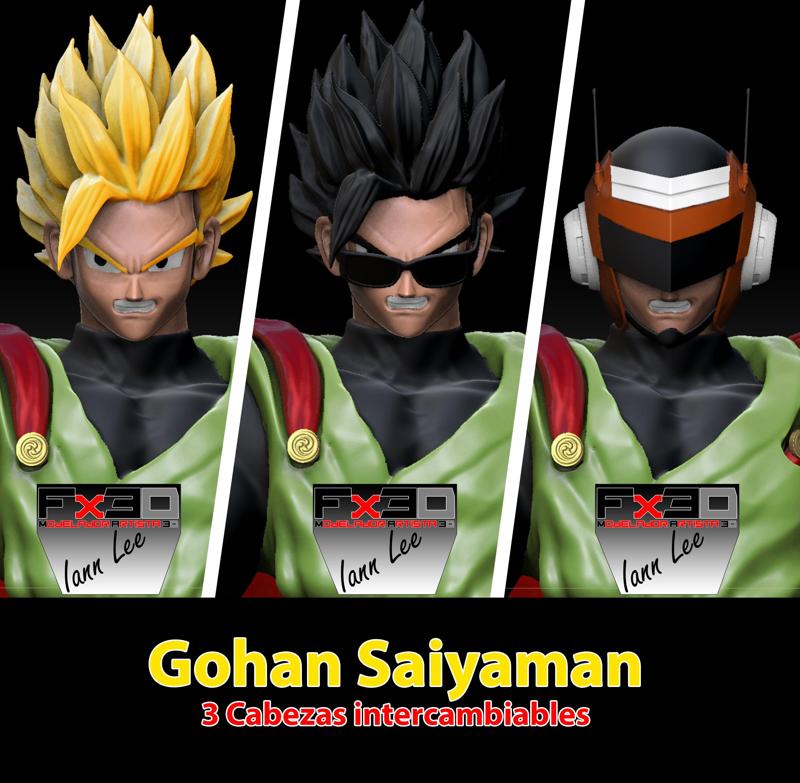 Gohan Saiyaman Dragon Ball Z 3 Heads