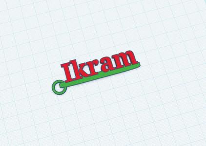 Ikram name  keychain   