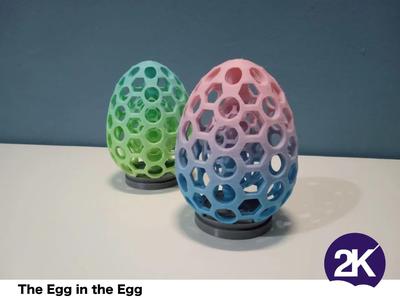 Egg in the Egg, funny decoration, no supports needed   