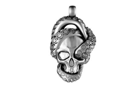 Skull with tentacles pendant
