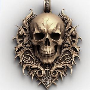 Gothic Skull Pendant – Intricate Jewelry Design