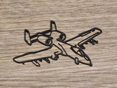 A10 Thunderbolt Wall Art Minimalist Silhouette