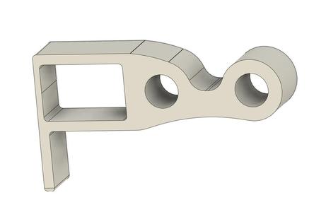Blinds double curtain rod bracket (closed loop)