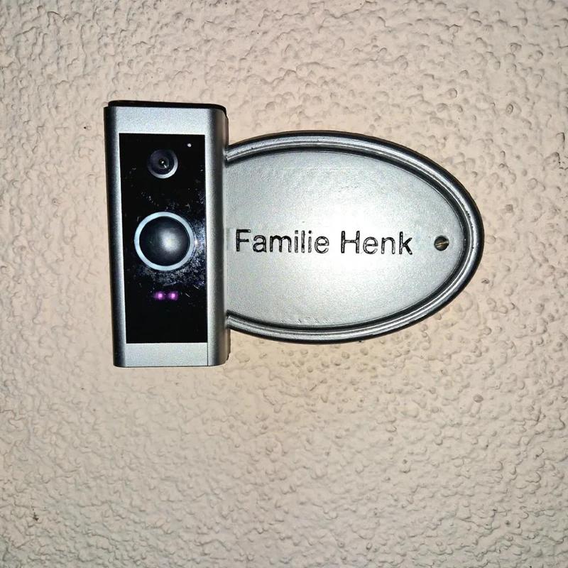 Door Sign for mounting Ring Video Doorbell wired   