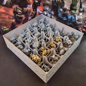 Battletech stackable miniature storage tray 5x5 regular size   