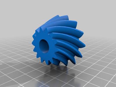 bevel gear with helical teeth 1:3 reduction
