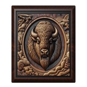 Bison animal wall art relief wall decor