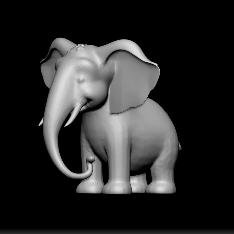 Cartoon Elephant Model - Toon Animal STL - Cute Elephant Print - Funny Animal Design - Animated Elephant Figure