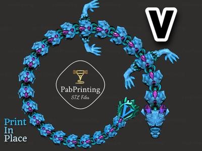 PERSONALISED GEM FLEXI DRAGON "V"