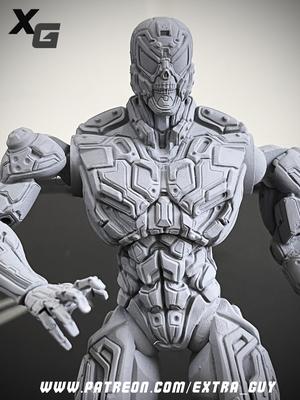 Wrestler "El Metal Monteuma Velasquez-Cortez" 3D Print 187 mm