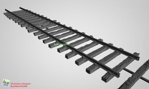 World War2 Straight rail. (STL-35-16)