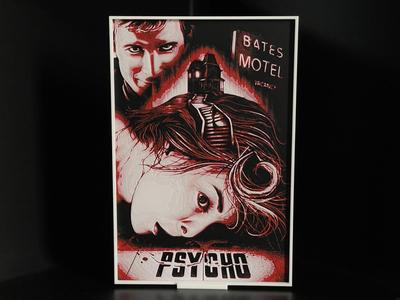 Psycho (1960) Hueforge Movie Poster
