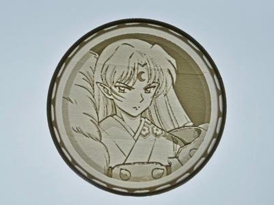 Lithophane Guzi Badge/Pin - Sesshomaru (Inuyasha)