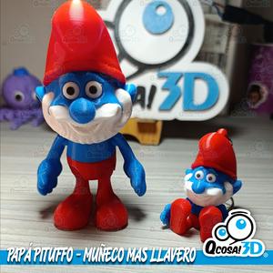 PAPA SMURF - DOLL PLUS KEY CHAIN