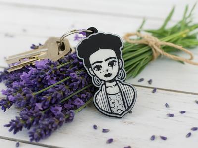 Frida Kahlo keychain