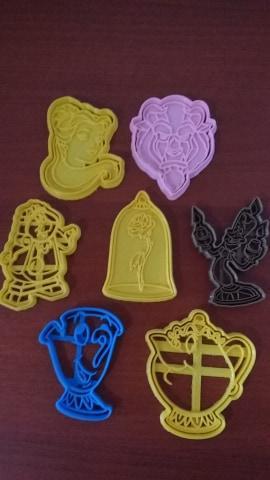 BEAUTY AND THE BEAST COOKIE CUTTER KIT X7 SET