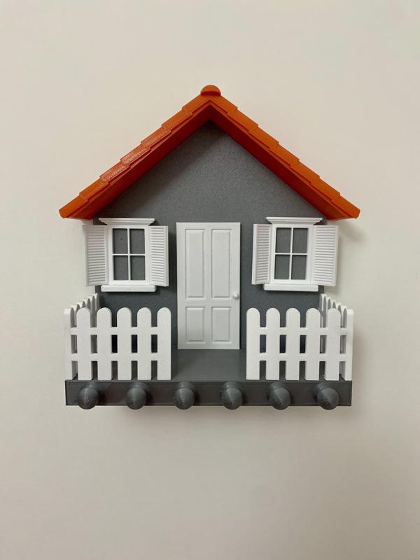 Key house for wall with porchway , Vestibule