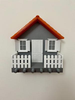 Key house for wall with porchway , Vestibule