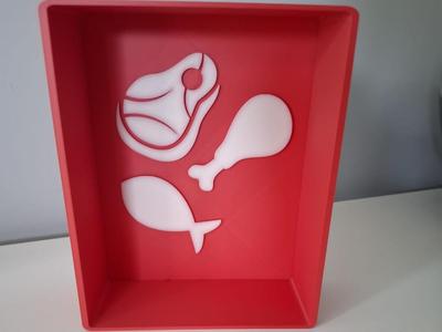 Meat and fish storage box for kindergarten class