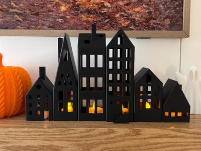 Halloween Tealight Village