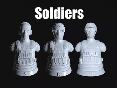 Soldiers 3D Model Collection