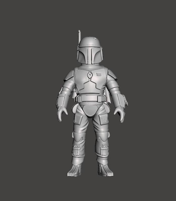 FAN ART STAR WARS BOBA FETT RETRO STYLE SOFUBI