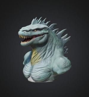 Godzilla bust