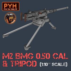 M2 Browning .50 cal Machine Gun with Tripod - 1/10 Scale