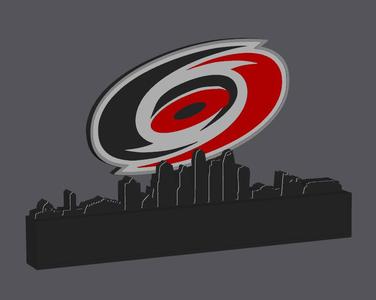 Carolina Hurricanes with skyline! add own text!