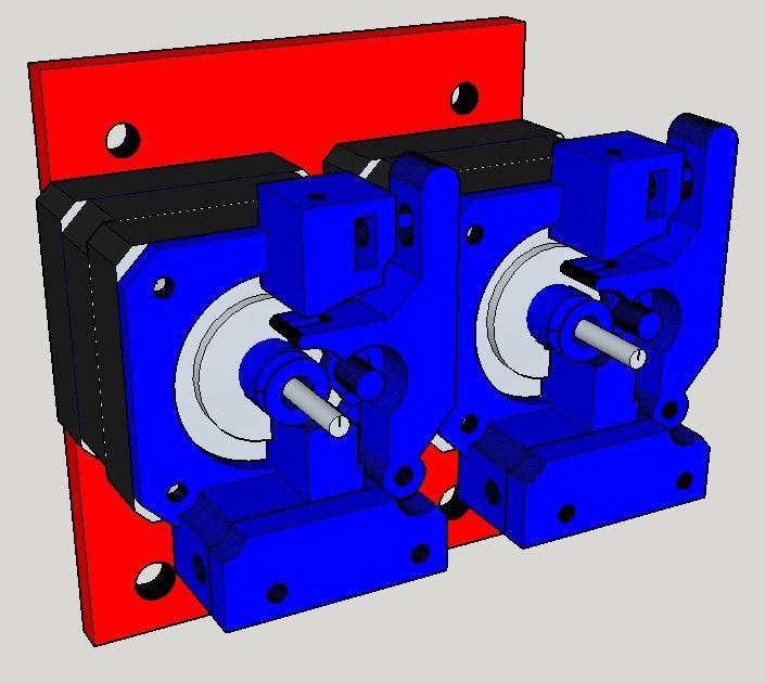 Dual I3V extruder carriage