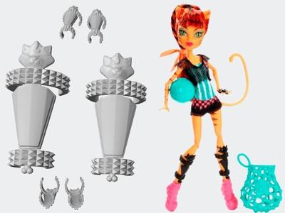Toralei Stripe, Sports, Knee pads, Monster High.