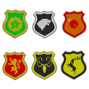 Game of Thrones Coat of Arms - Boardgame Main Houses