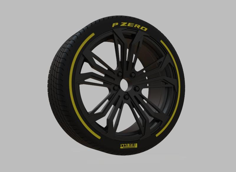 Miniature Enkei Vortex 5 Rim & Tire