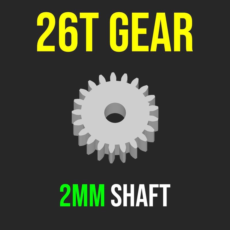 GEAR PINION 26T 2MM SHAFT BRUSHED MOTOR 370 RC CAR CRAWLER